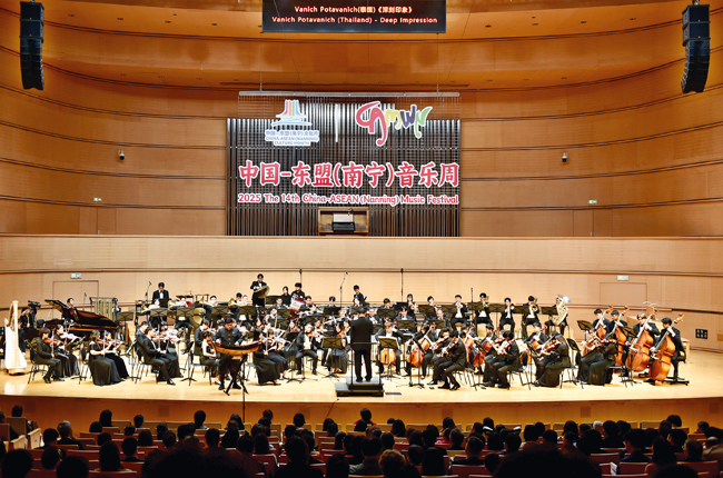 第十四届中国—东盟(南宁)音乐周首场演出现场。 记者潘浩摄