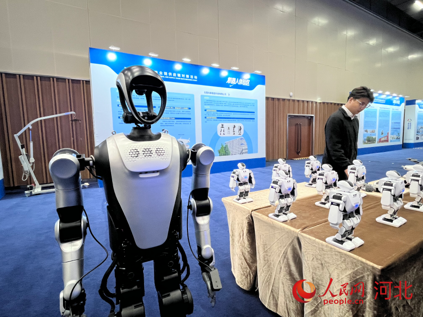2025京津冀产业链供应链对接活动现场展演的机器人。人民网 朱延生摄