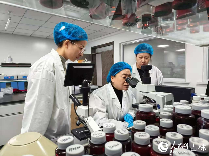 佟晓乐正在实验室内进行研究。 实习生 王思皓摄