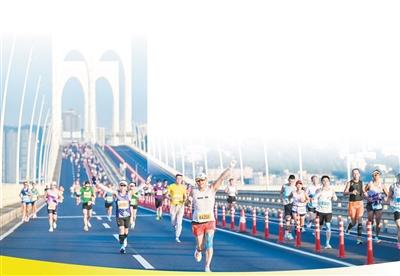 爱好者在澳门参加路跑赛事。张金加摄(新华社发)