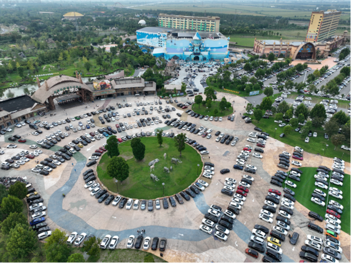 便民服务中心“幸福停车场”。幸福街道供图