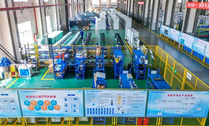 江苏柏杨电气科技有限公司生产车间。连云港高新区供图
