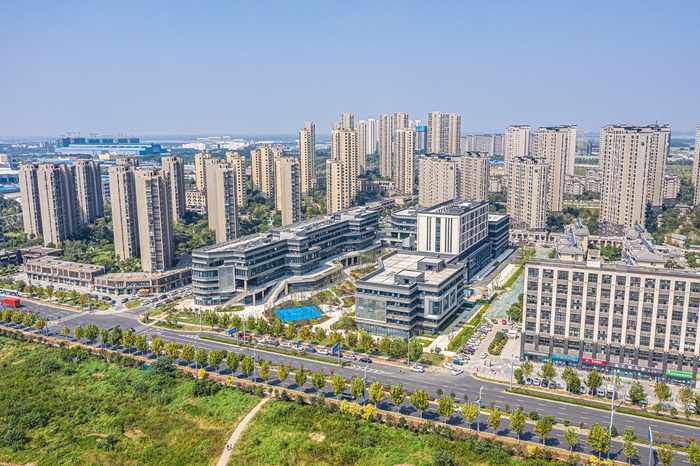 滨江新城鸟瞰图。园区供图